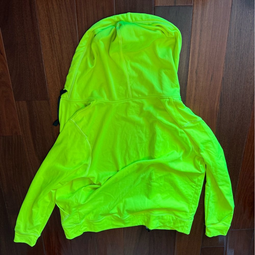 Duo Dry Neon Yellow Size Medium Workout Hoodie - Picture 3 of 3